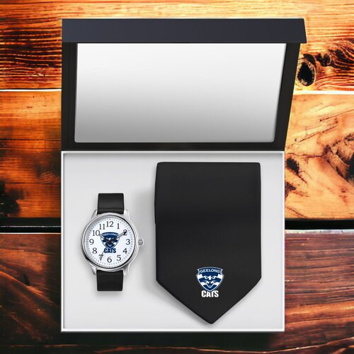 Geelong Cats Watch and Tie Gift Set