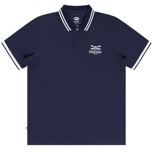 Geelong Cats Mens Cotton Pique Polo