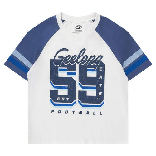 Geelong Cats Womens 2-Tone Raglan