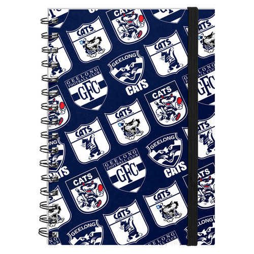Geelong Cats Retro Hard Cover Notebook