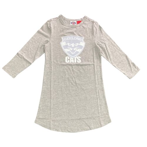 Geelong Cats Girls Long Sleeve Night Dress Members Only