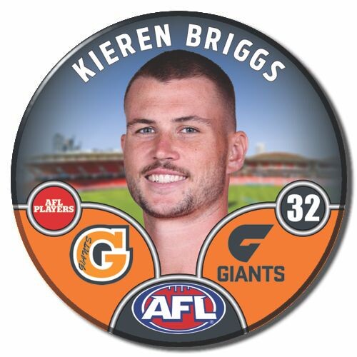 GWS Giants 2025 Player Pin Badge - BRIGGS