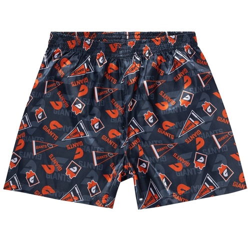 GWS Giants Adults Satin Boxer Shorts