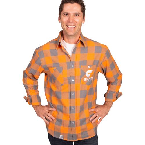 GWS Giants Adults Flannel Shirt