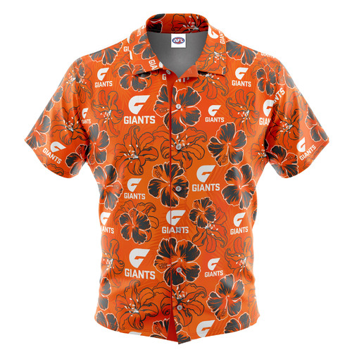 GWS Giants Hibiscus Hawaiian Shirt