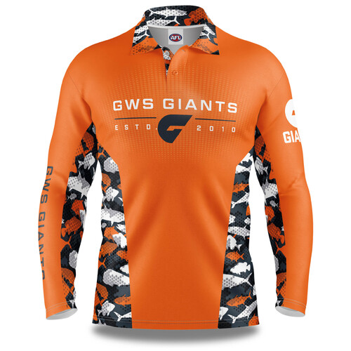 GWS Giants Adults Reef Runner Collared Fishing Shirt