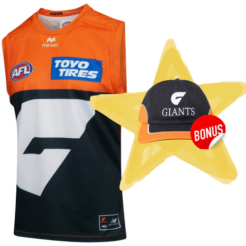 GWS Giants New Balance Adults Home Guernsey + Free Cap