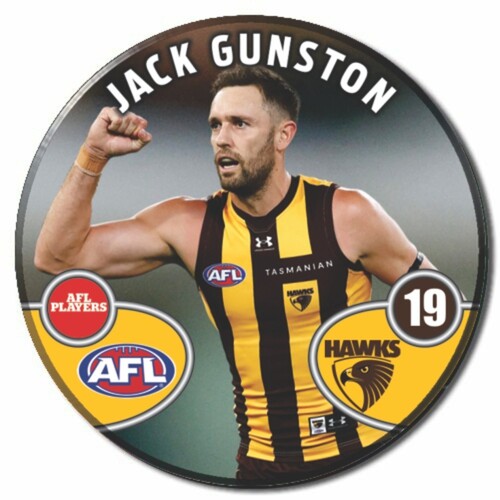 Hawthorn Hawks 2026 Player Action Badge - GUNSTON