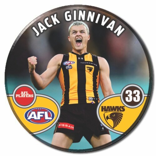 Hawthorn Hawks 2026 Player Action Badge - GINNIVAN