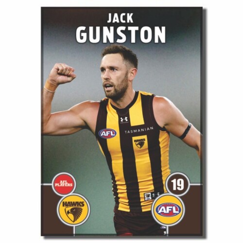 Hawthorn Hawks 2026 Player Action Magnet - GUNSTON