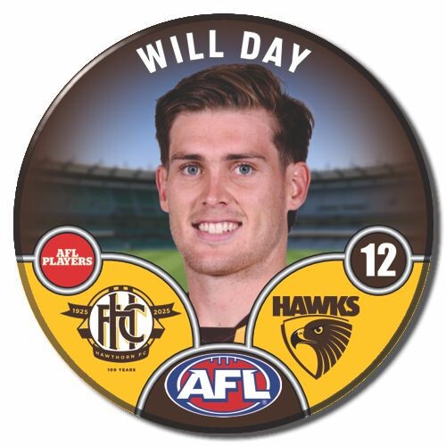 Hawthorn Hawks 2025 Player Pin Badge - DAY