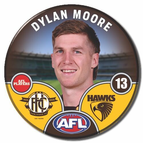 Hawthorn Hawks 2025 Player Pin Badge - MOORE