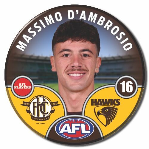 Hawthorn Hawks 2025 Player Pin Badge - D'AMBROSIO