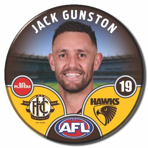 Hawthorn Hawks 2025 Player Pin Badge - GUNSTON