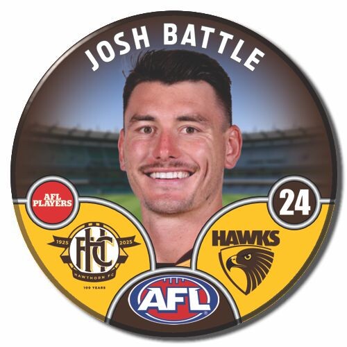 Hawthorn Hawks 2025 Player Pin Badge - BATTLE
