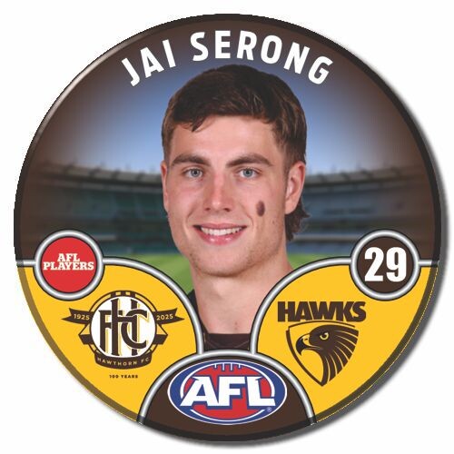 Hawthorn Hawks 2025 Player Pin Badge - SERONG