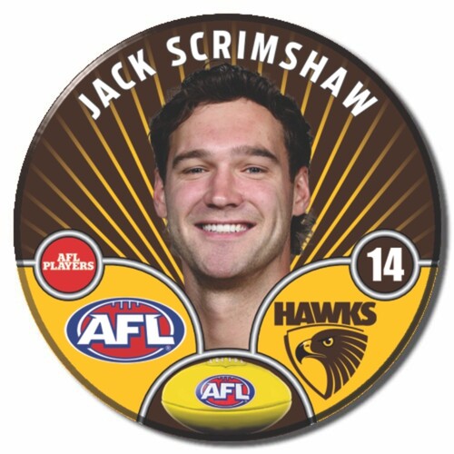 Hawthorn Hawks 2026 Player Pin Badge - SCRIMSHAW