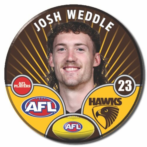 Hawthorn Hawks 2026 Player Pin Badge - WEDDLE