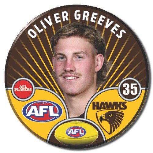 Hawthorn Hawks 2026 Player Pin Badge - GREEVES