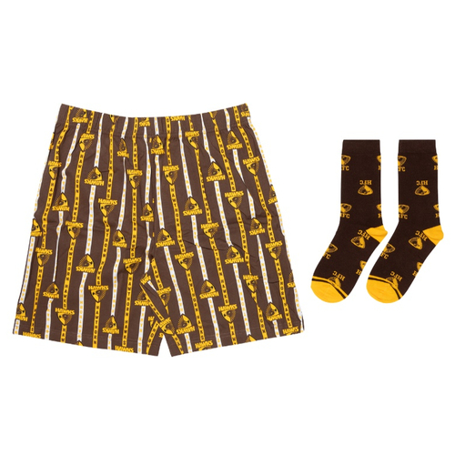 Hawthorn Hawks Boxer Shorts & Socks Gift Pack