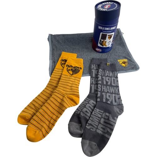 Hawthorn Hawks Sock & Towel Bundle