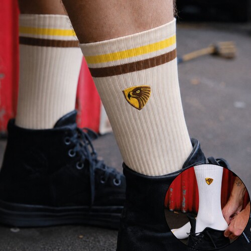 Hawthorn Hawks Sneaker Socks 2 Pack Gift Box