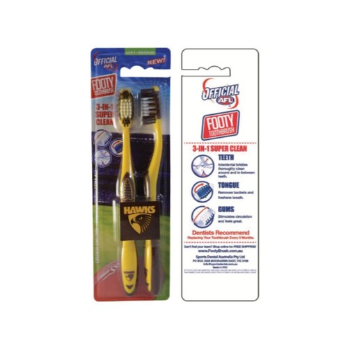 Hawthorn Hawks Toothbrush Twin Pack