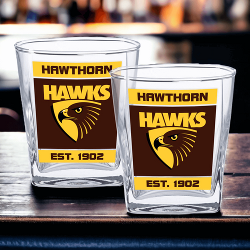 Hawthorn Hawks Spirit Glasses Set of 2