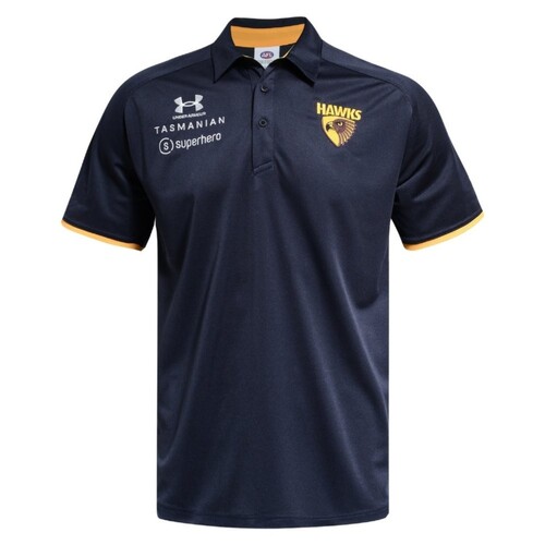 Hawthorn Hawks 2026 Under Armour Mens Media Polo 