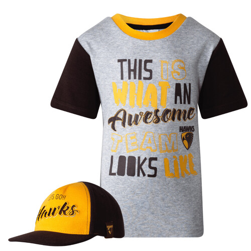 Hawthorn Hawks Toddlers Tee and Cap Pack