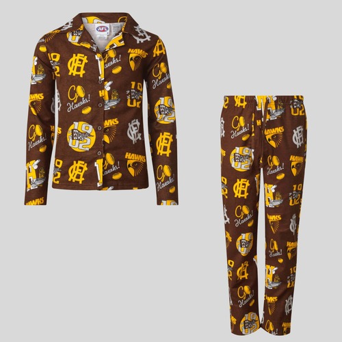 Hawthorn Hawks Youths Flannel PJ Set