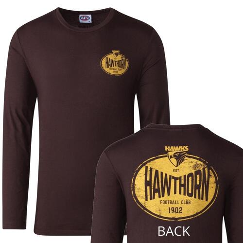 Hawthorn Hawks Mens Supporter Long Sleeve Tee