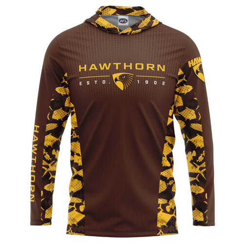 Hawthorn Hawks Adults Hooded Fishing Shirt