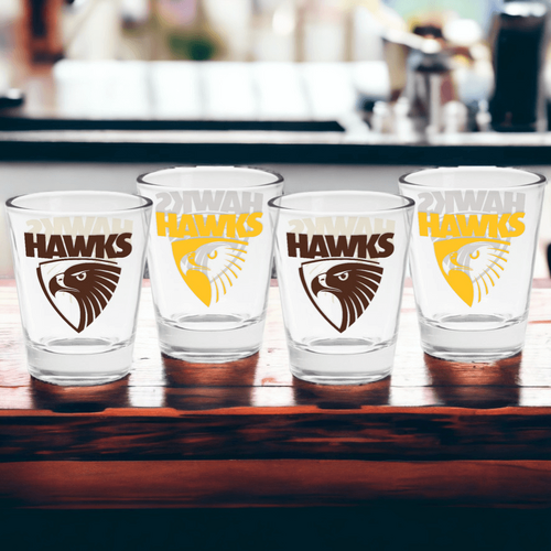Hawthorn Hawks Shot Glasses set of 4