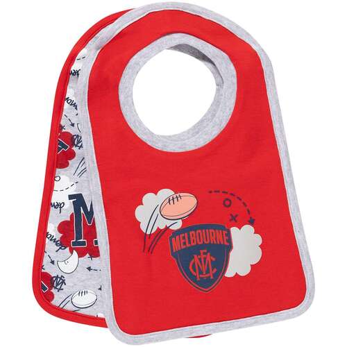 Melbourne Demons Baby Cloud 2Pk Bibs