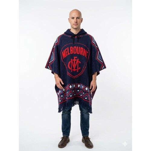 Melbourne Demons Dakota Knitted Poncho