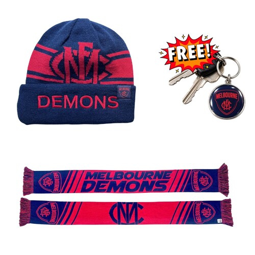 Melbourne Demons Scarf and Beanie Bundle