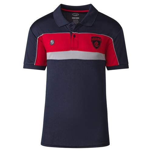 Melbourne Demons Mens Contrasts Premium Polo 