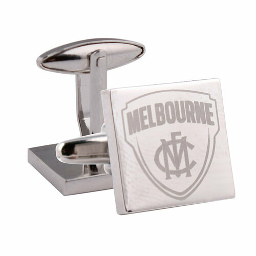 Melbourne Demons Silver Etched Cufflinks