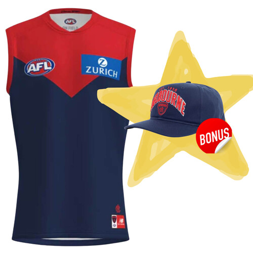 Melbourne Demons New Balance Adults Home Guernsey + Free Cap