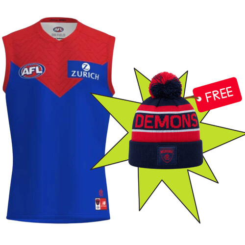 Melbourne Demons New Balance Youths Away Guernsey + Free Beanie