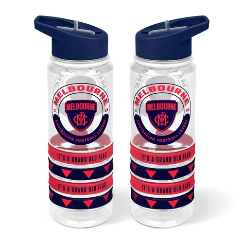 Melbourne Demons Tritan Sports Bottle with Wrist Bands