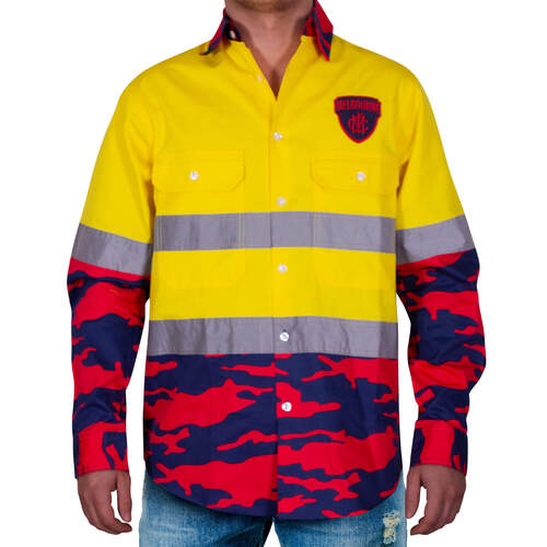 Melbourne Demons Camo Hi-Vis Work Shirt