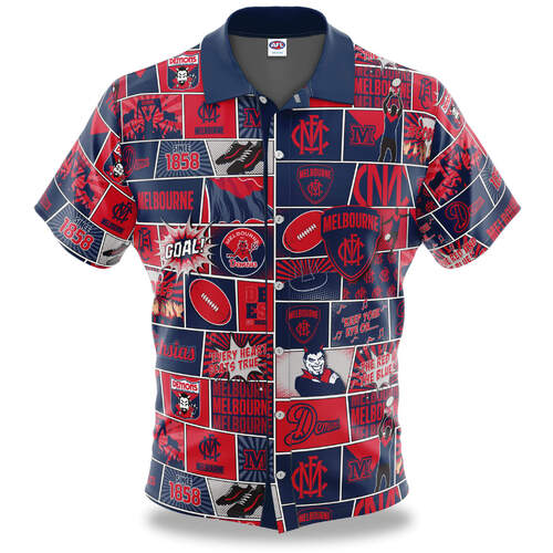 Melbourne Demons Pop Art Button Up Shirt