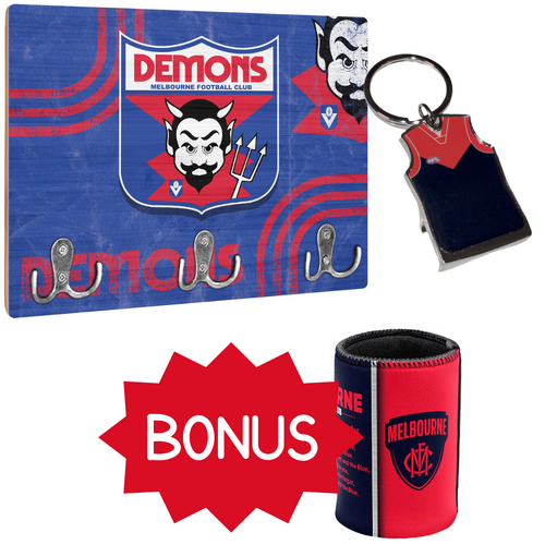 Melbourne Demons Key Rack & Key Ring Bundle