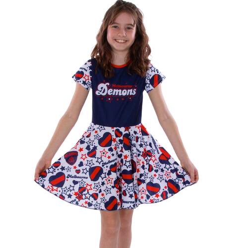 Melbourne Demons Girls Heartbreaker Supporter Dress
