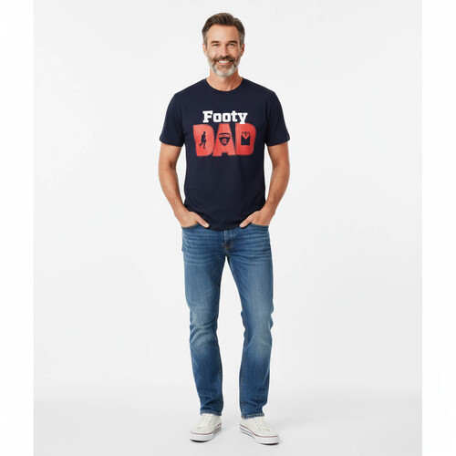 Melbourne Demons Mens Footy Dad Tee - Members Only