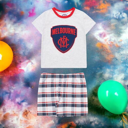 Melbourne Demons Toddlers Check PJ Set