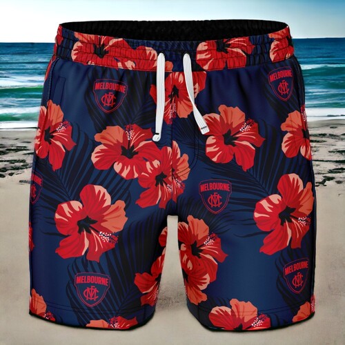 Melbourne Demons Aloha Hawaiian Swim Shorts