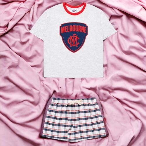 Melbourne Demons Womens Check PJ Set
